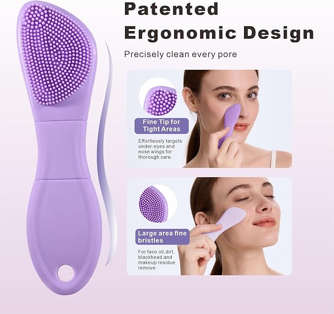 Blackhead Remover Tools, Silicone Face Scrubber Pore Cleaning Brush Mask - Image 4