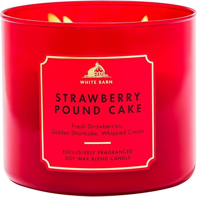 Bath & Body Works Strawberry Pound Cake 3-Wick Candle by BathBodyWorks