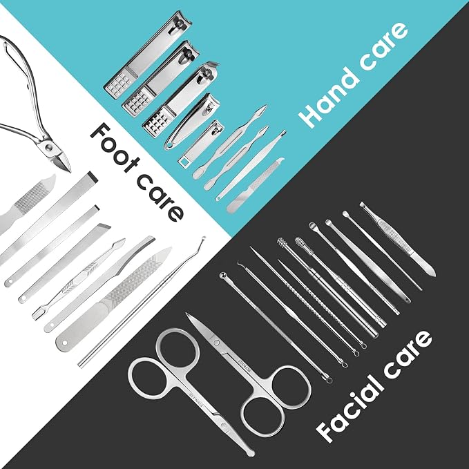 WOAMA Manicure Set 30 In 1 Nail Clipper Set Nail Kit - Image 5