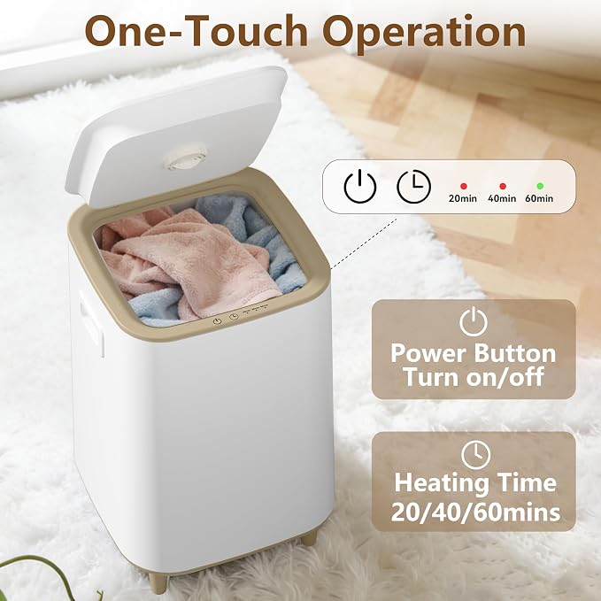 22L Towel Warmer for Bathroom – Fast Heating Blanket Warmer, Fits Two 40" x 70" - Image 2