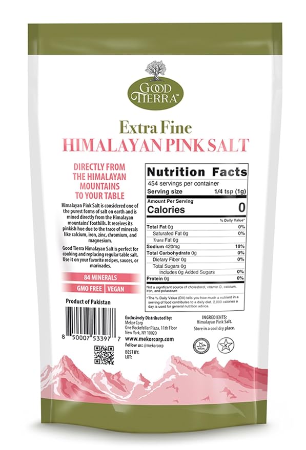 Good Tierra Extra Fine Himalayan Pink Salt, 1 Ounce - Image 2