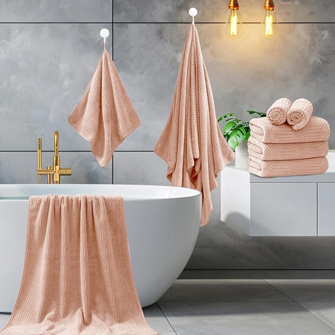 8 Piece Bath Towel Set-2 Oversized Bath Sheets, 2 Hand Towels, 4 - Image 5