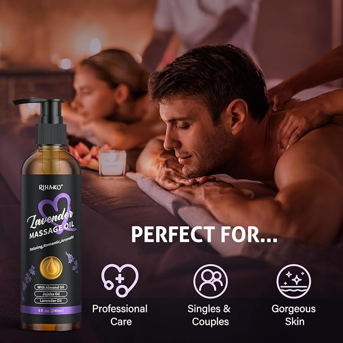 Lavender Sensual Massage Oil for Couples–Relaxing Body Massage Oil for Date - Image 6