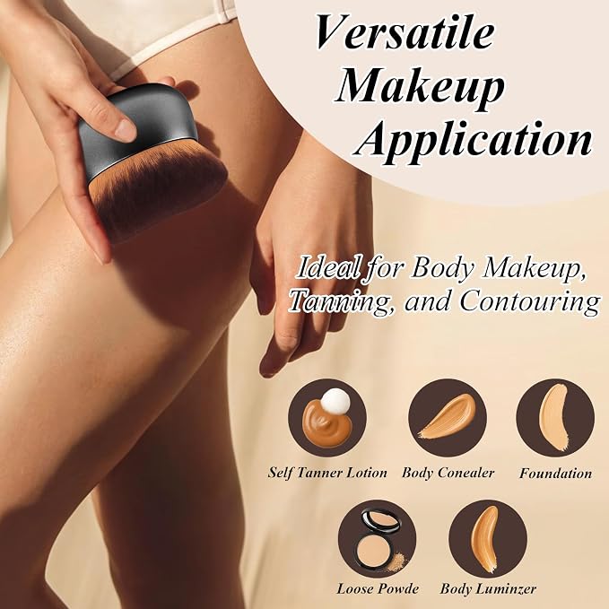 75MM Extra Large Self Tanner Kabuki Makeup Brush – Ultra Soft Dense Vegan - Image 5