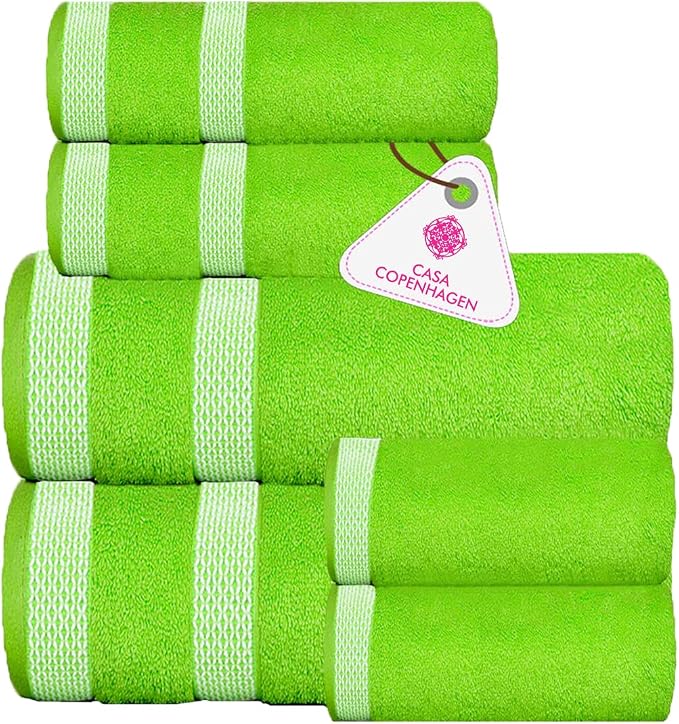 CASA COPENHAGEN Designed in Denmark 600 GSM 2 Large Bath Towels 2 Large Hand by CASACOPENHAGEN