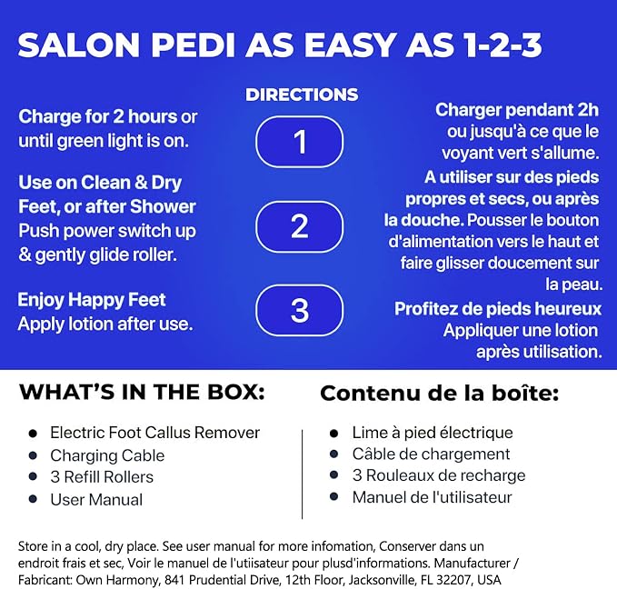 Electric Foot Callus Remover Kit, Elmchee Rechargeable Callous removers 3 - Image 8