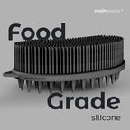 MainBasics Silicone Body Scrubber Dual-Sided Shower Loofah and Scalp Scrubber - Image 6