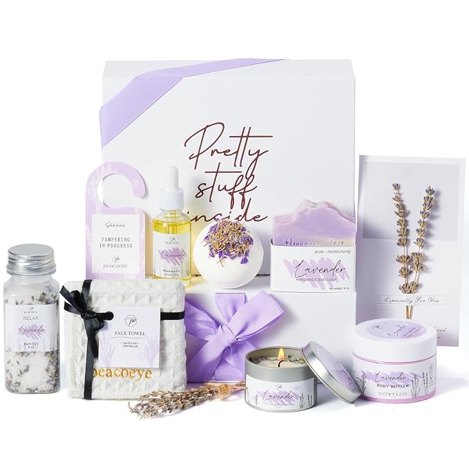 Mothers Day Gifts for Mom Spa Bath Gift Baskets Relaxing Spa Self Care for by PEACOEYE