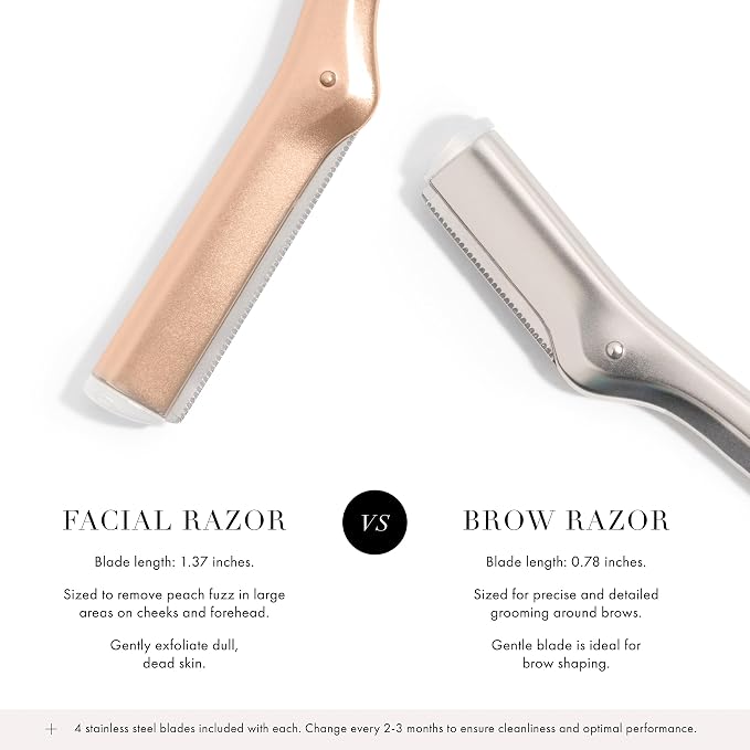 Tweezerman Rose Gold Facial Razor - Image 5