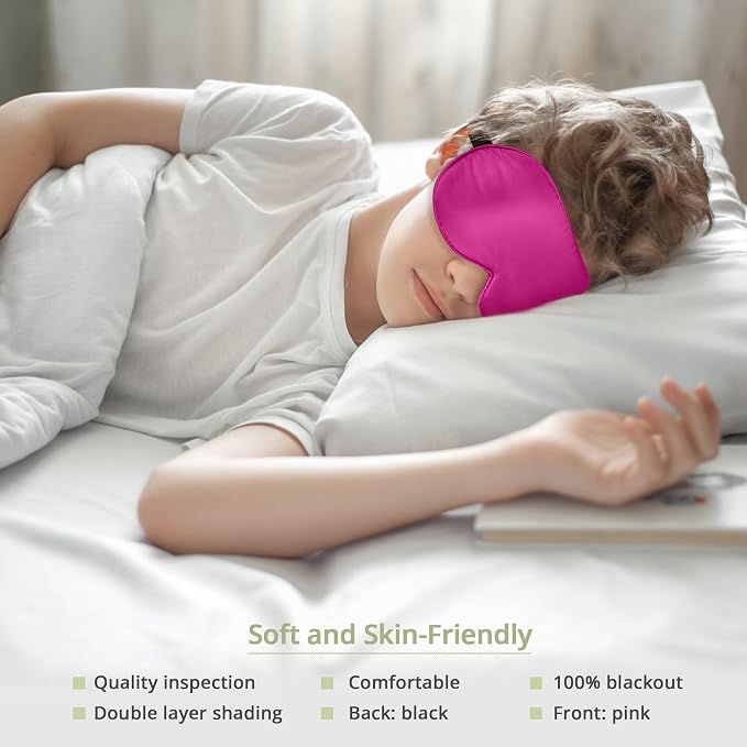 Kids Sleep Mask Eye Cover, 100% Real Natural Pure Silk Eye Mask - Image 5