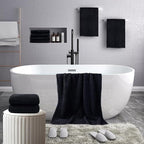HOMEXCEL 8 Piece Bath Towel Set, Microfiber Bathroom Towel - Image 4