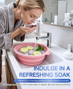 Face Bowl for Ice with Built-in Ice Tray Collapsible Silicone Facial Ice Bath - Image 3