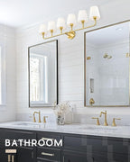 Bathroom Light Fixtures, 42 Inch Brushed Gold Vanity Lights - Image 7