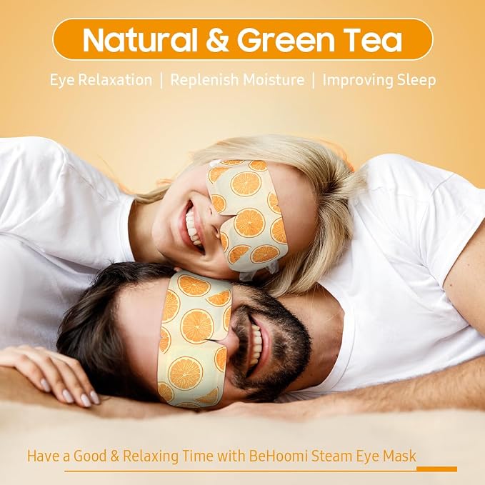 BeHoomi Steam Eye Mask, Self Heating Disposable SPA Warm Compress - Image 2