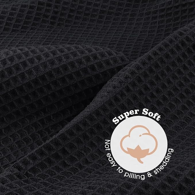 GLIMGLINT 2 Pack Black Microfiber Hair Towel Wrap - Image 2