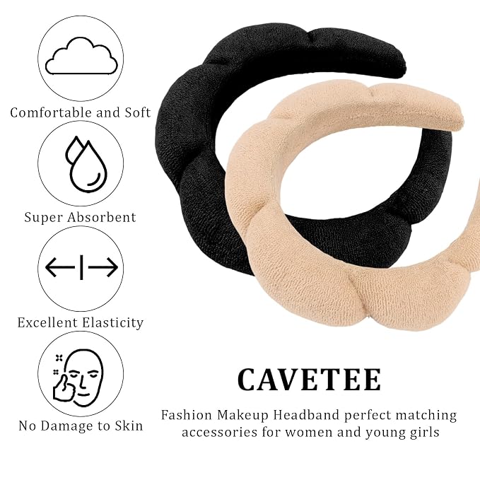 CAVETEE Spa Headband for Face Washing - Image 4