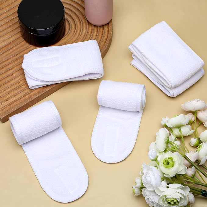30 Pcs White Spa Headband, 23.6 x 3.3 Inch Soft Facial Headband Esthetician - Image 7