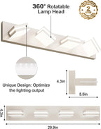 VOLISUN Modern Bathroom Vanity Light Fixtures, Brushed Nickel LED Bathroom - Image 4
