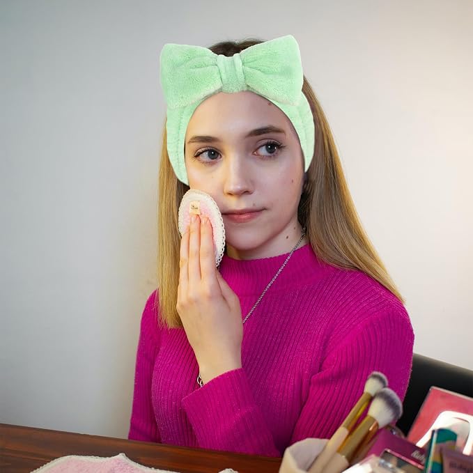 Ondder Green Spa Terry Cloth Skincare Headbands - Image 3