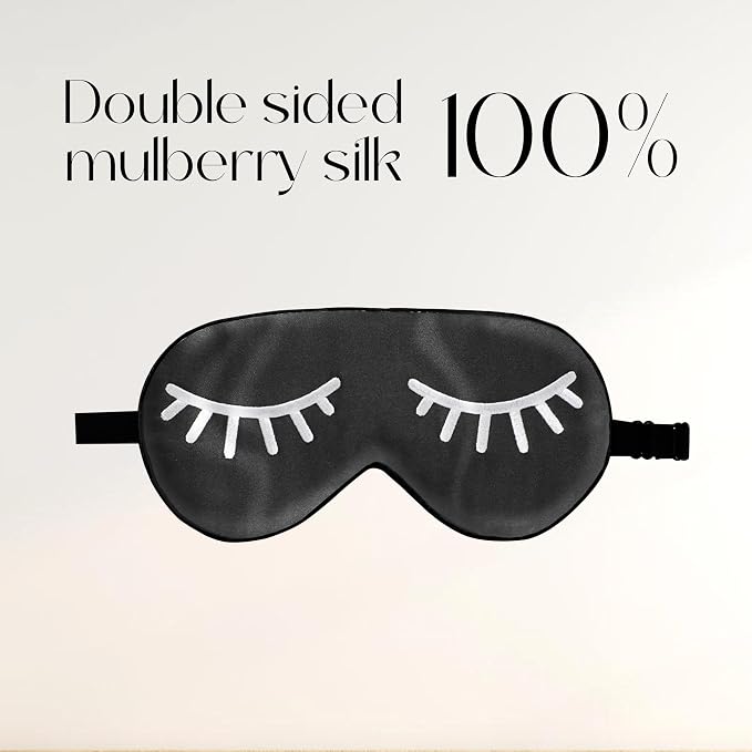 ZIMASILK 100% Natural Silk Sleep Mask Blindfold, Adjustable Super-Smooth Soft - Image 3