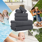 CASA COPENHAGEN Popcorn 6Pcs 100% Egyptian Cotton Large Designer Towels Gift - Image 5