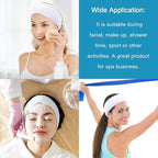Whaline Spa Facial Headband Head Wrap Terry Cloth Headband 4 Counts Stretch - Image 7