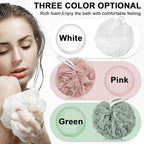 Loofah Charcoal Bath Shower Sponge Body Scrubber, 75g Exfoliate Mesh Pouf - Image 3