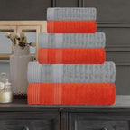 CASA COPENHAGEN Elegance 6Pcs 100% Egyptian Cotton Large Designer Towels Gift - Image 2