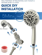 Pavezo® High Pressure Shower Head Handheld 5" Large, 10-mode Portable - Image 6
