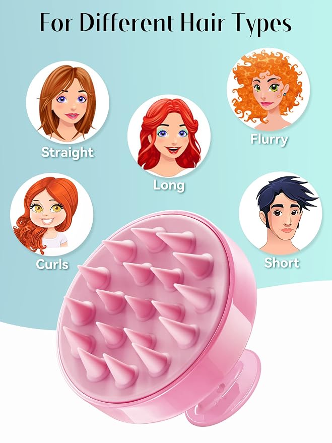HEETA Scalp Massager Hair Growth, Soft Silicone Scalp Scrubber Shampoo Brush - Image 6