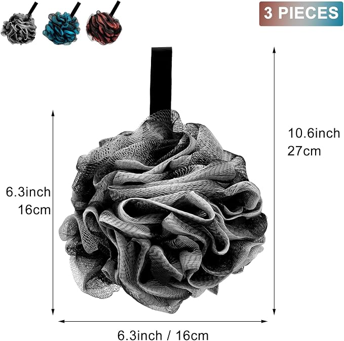 Loofah Bath Shower Sponge Body Scrubber, Extra Large 75g XL Exfoliate Mesh Pouf - Image 2