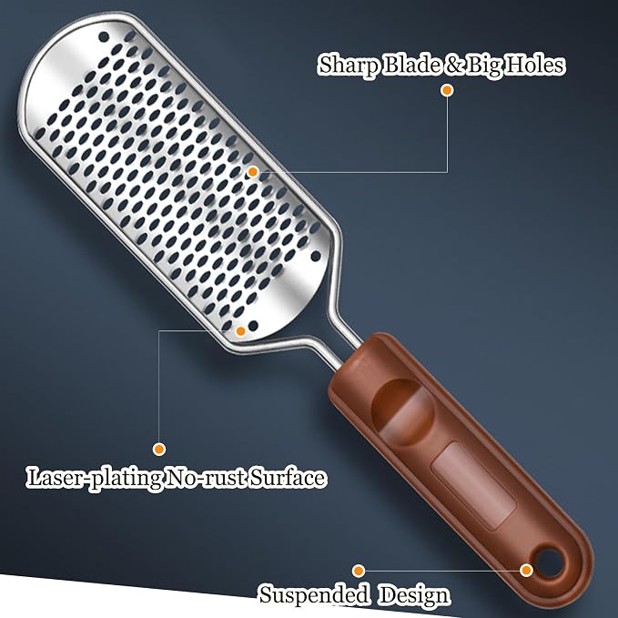2 Pcs Foot Files Callus Remover, Stainless Steel Professional Pedicure Foot - Image 5