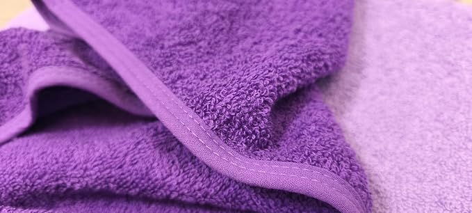 Long Cotton Hair Towel Wrap for Women 28"x11" Purple, Hair Towel Cotton - Image 6