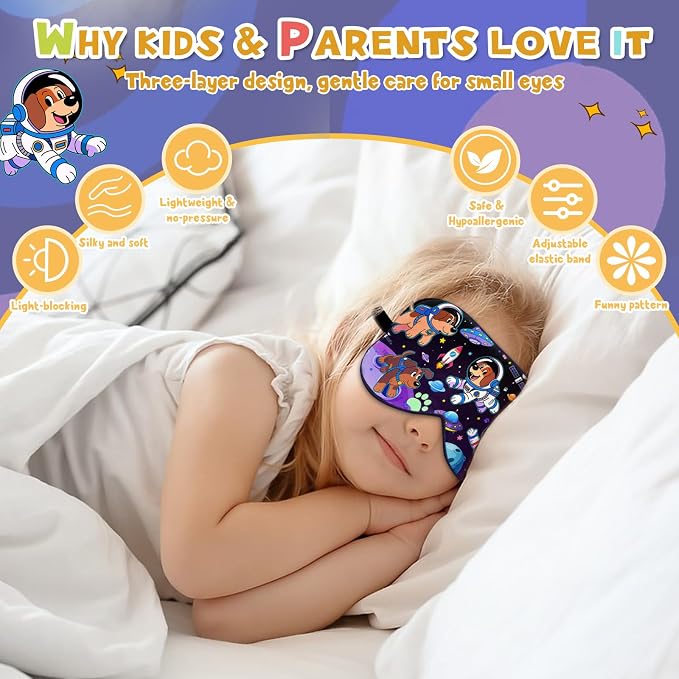 Silk Kids Sleep Mask: 100% Mulberry Silk Eye Mask, Sleeping Masks - Image 2