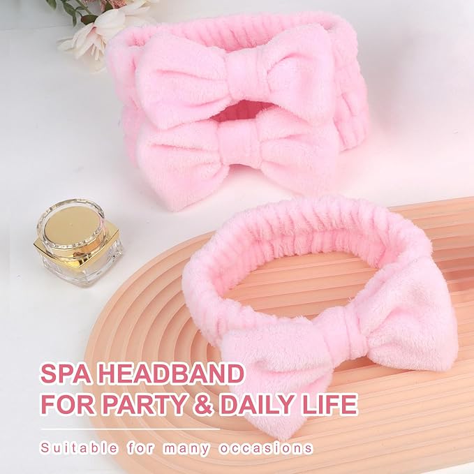 CIEHER 8 Pcs Pink Spa Headbands - Image 7