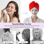 Microfiber Hair Drying Towel Wrap - Image 6
