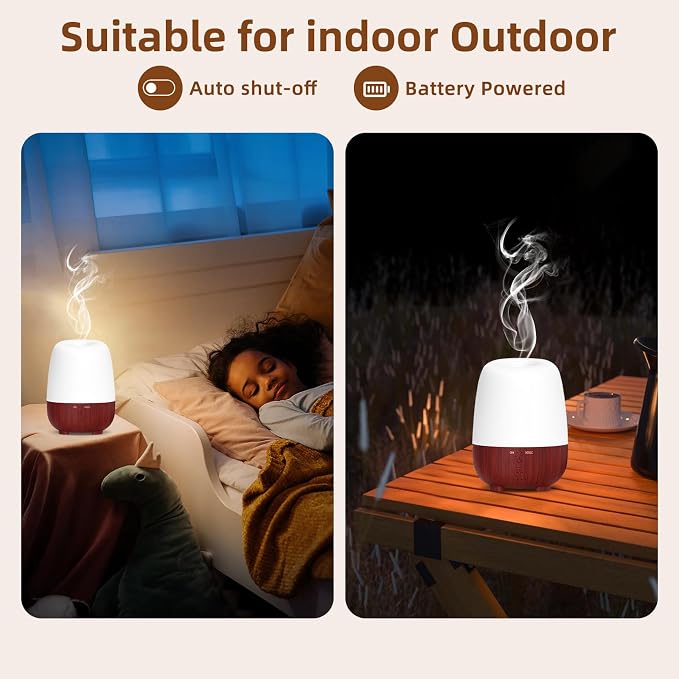 SEEDSEEL 150ML Cordless Essential Oil Diffuser, Rechargeable Battery-Operated - Image 5