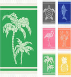 Genovega Oversized Cotton Turkish Beach Towels 72"x36" Lightweight Quick Dry by genovega