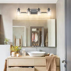 Solfart 4 Lights Matt Black Bathroom Vanity Lights Over Mirror - Image 2
