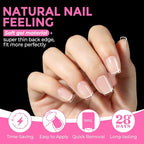 UNA GELLA Extra Short Coffin Nail Tips: XS 216pcs Pre-shape Press on Nails - Image 4