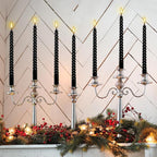 WPONSZU 10 Inch Black Spiral Taper Candle Set, 12 Pack Unscented Dripless - Image 5