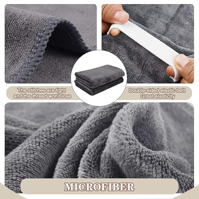 SUNLAND Microfiber Hair Towels Anti Frizz Hair Drying Towel Super Absorbent - Image 6