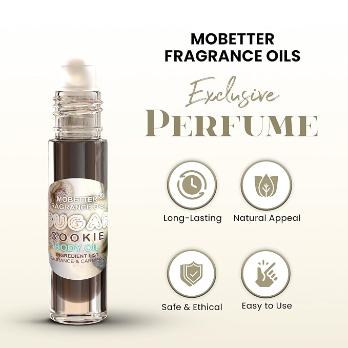 MOBETTER FRAGRANCE OILS Sugar Cookie Perfume Body Oil, Long Lasting, Travel - Image 2