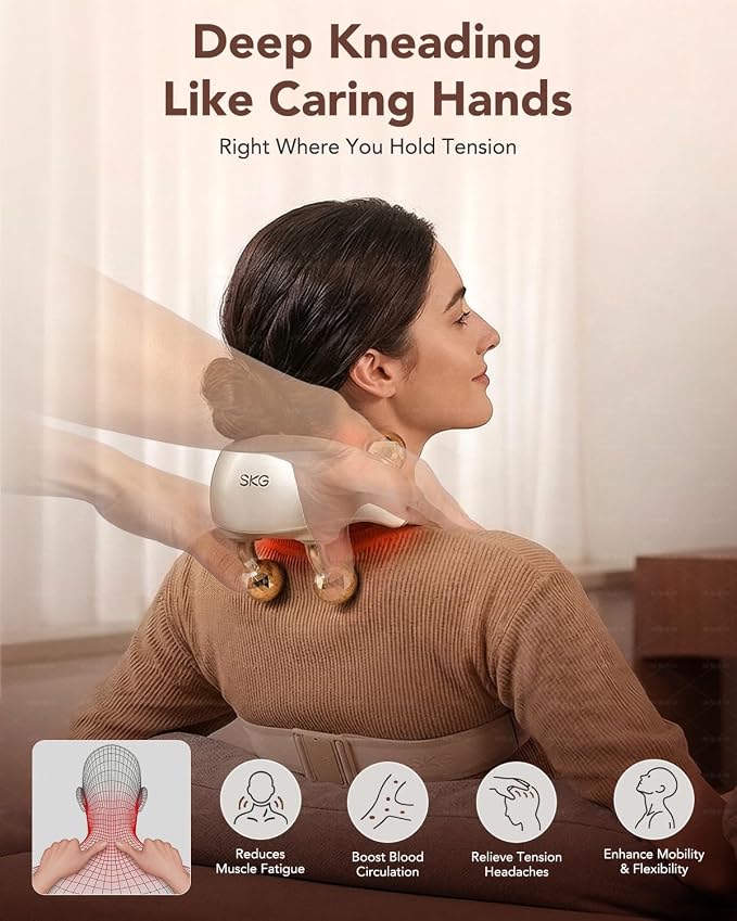 SKG H7 Ultra E Neck Massager for Pain Relief Deep Tissue Shiatsu Cordless Neck - Image 3