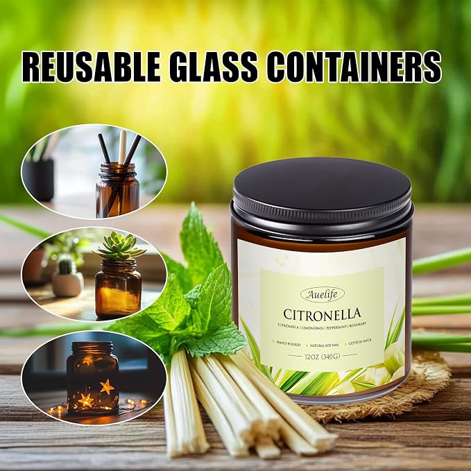Auelife Scented Candles, 12oz Large 3-Wick Candle - Image 4