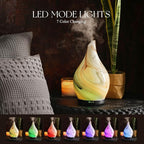 Porseme 280ml Essential Oil Diffuser Glass Color Changing Aroma Air Diffusers - Image 2