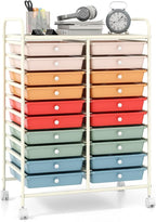 Giantex 20 Drawers Rolling Cart, Mobile Storage Drawer Cart, Classroom by Giantex