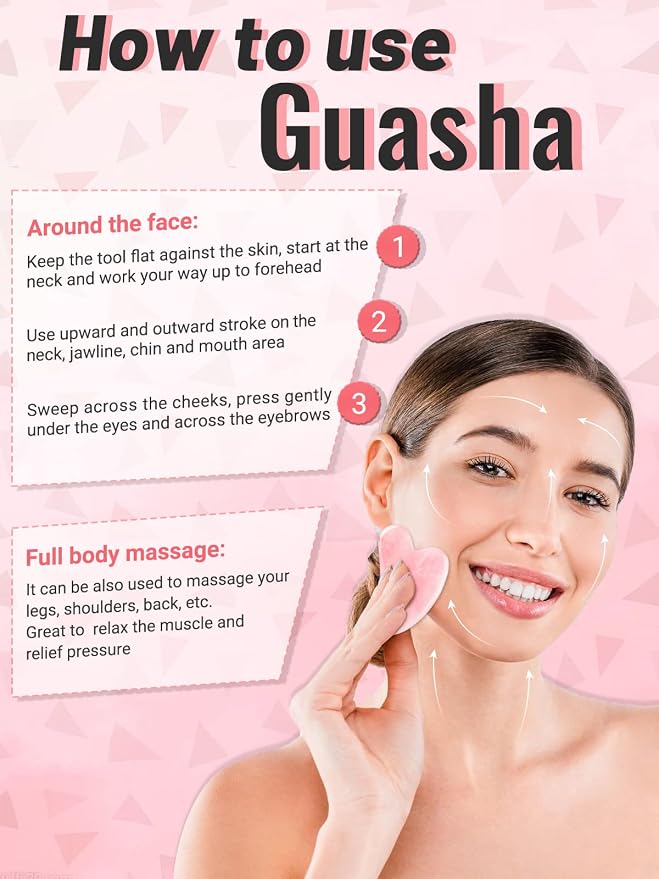 Deciniee Gua Sha Face Roller Tools: Jade Roller Facial Tools - Image 5