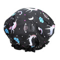 Unicorn Shower Cap for Women Men, Hotel and Hair Salon by ZKLLGHE
