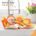 Flower Baby Bath Pad for Infant Bathtub Sink Flower Mat Tub Little Lotus - Image 5